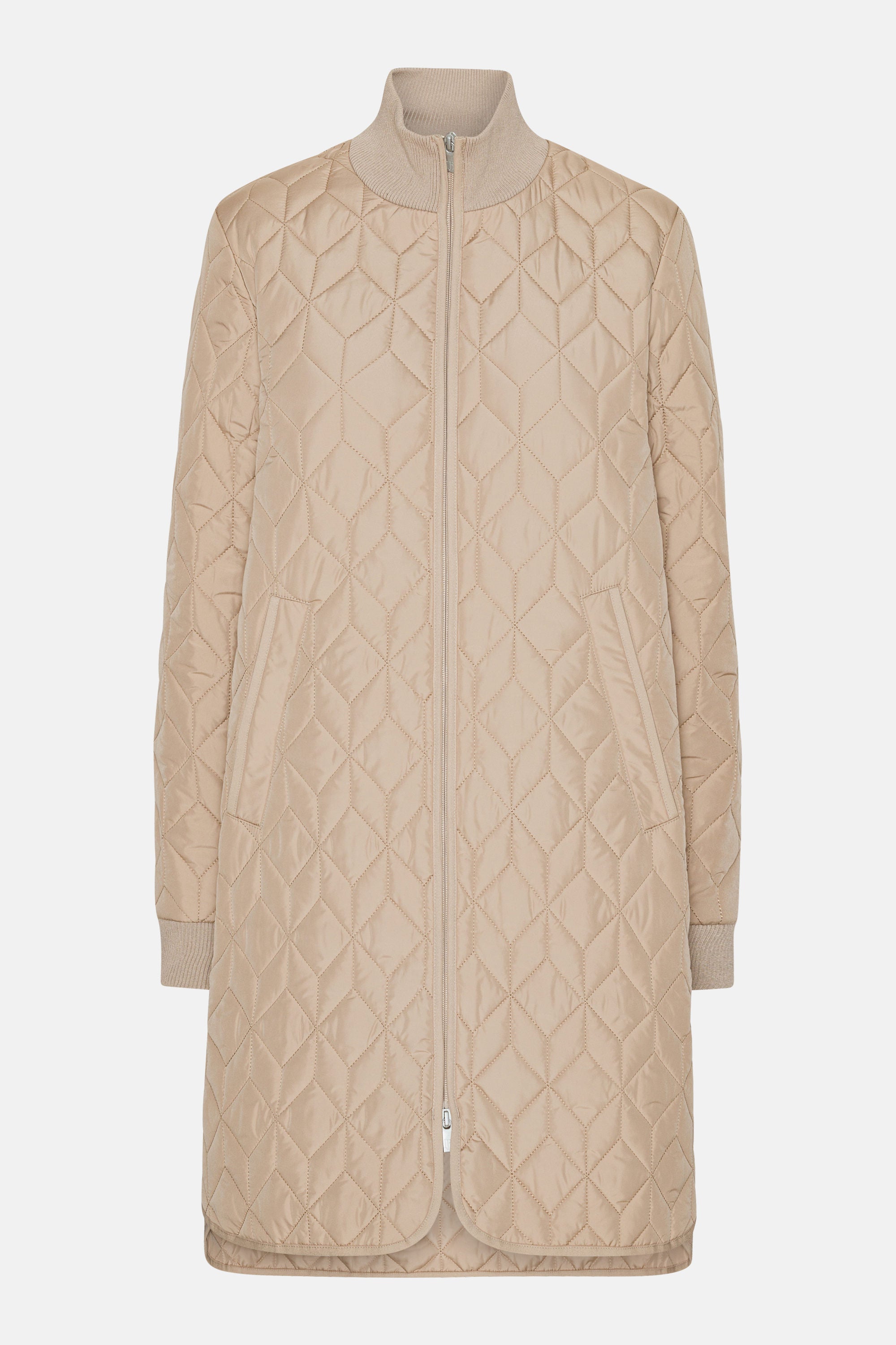 Veste Longue Matelassée - Wheat